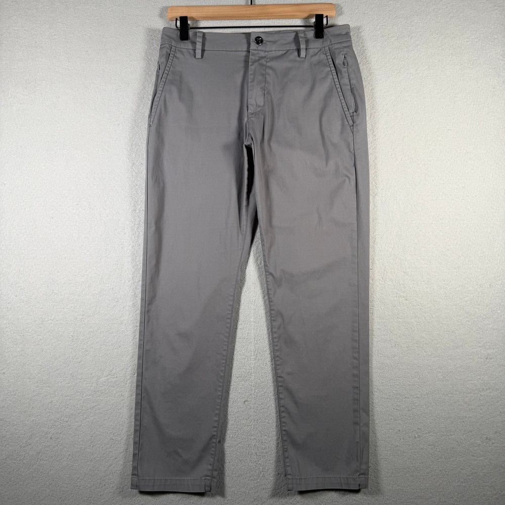 Birddogs Mens Grey Lined Chino Pants Stretch Cotton Nylon 30x28 Grey Slim Fit